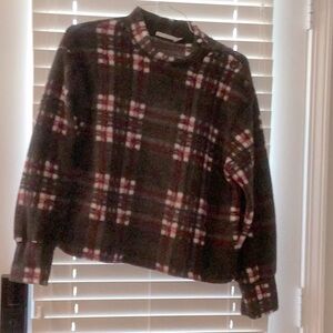 LUSH Faux Sherpa Teddy Hooded Pullover large